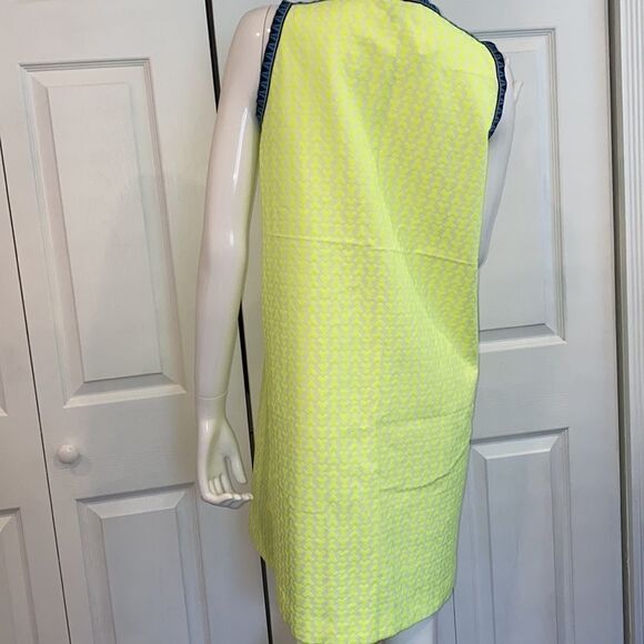 🔥J Crew Neon Yellow Blue Dress Sz 2 New with tag - Picture 12 of 16